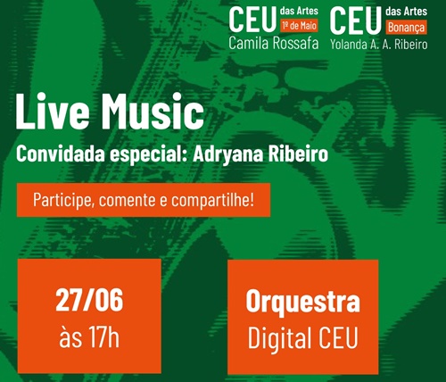  “CEU da Artes de Osasco” promove Live Musical com ADRYANA RIBEIRO em homenagem a Beth Carvalho