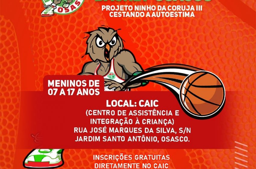  Basket Osasco atenderá 200 garotos pelo Projeto Ninho da Coruja III