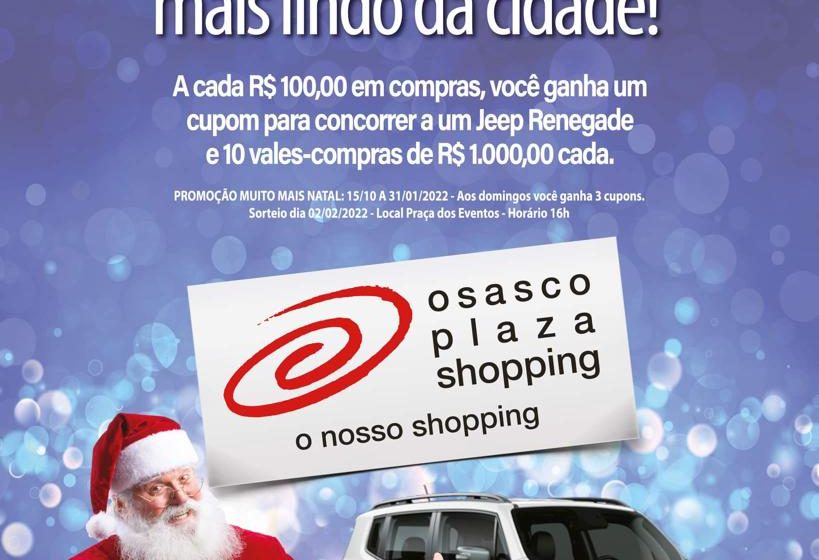  Osasco Plaza Shopping premia Jeep Renegade em Campanha de Natal