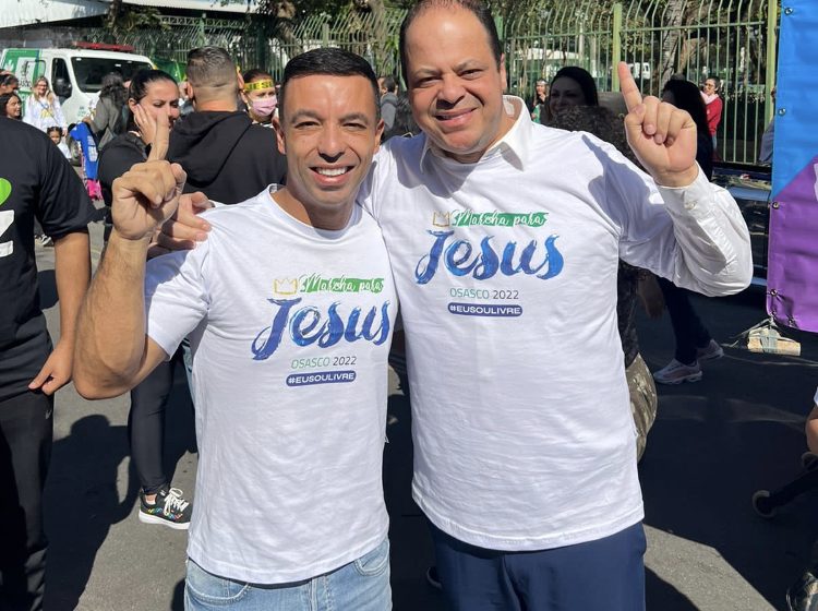  Rogério Lins e Ribamar Silva prestigiam Marcha para Jesus em Osasco