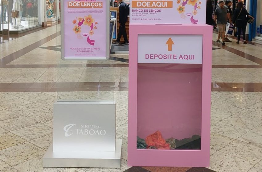  Shopping Taboão promove arrecadação de lenços em parceria com o Instituto Quimioterapia & Beleza
