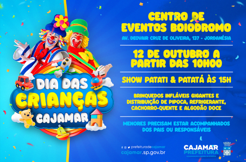  Patati Patatá participará da festa do Dia das Crianças em Cajamar