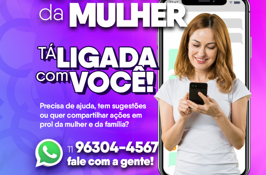  Secretaria da Mulher de Vargem Grande Paulista cria canal no whatsapp para atender a população