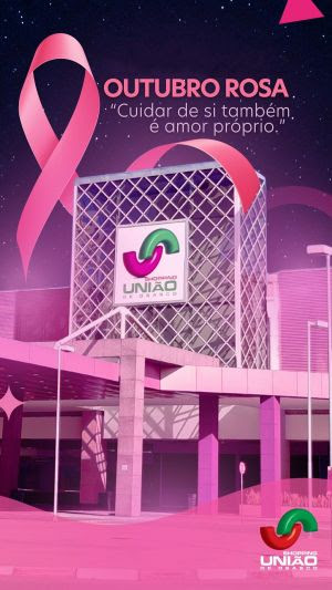  Shopping União de Osasco ilumina a fachada em conscientização ao “Outubro Rosa”