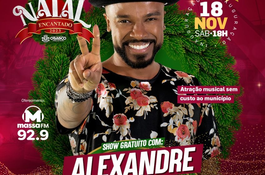  Alexandre Pires faz show na inauguração do Natal Encantado 