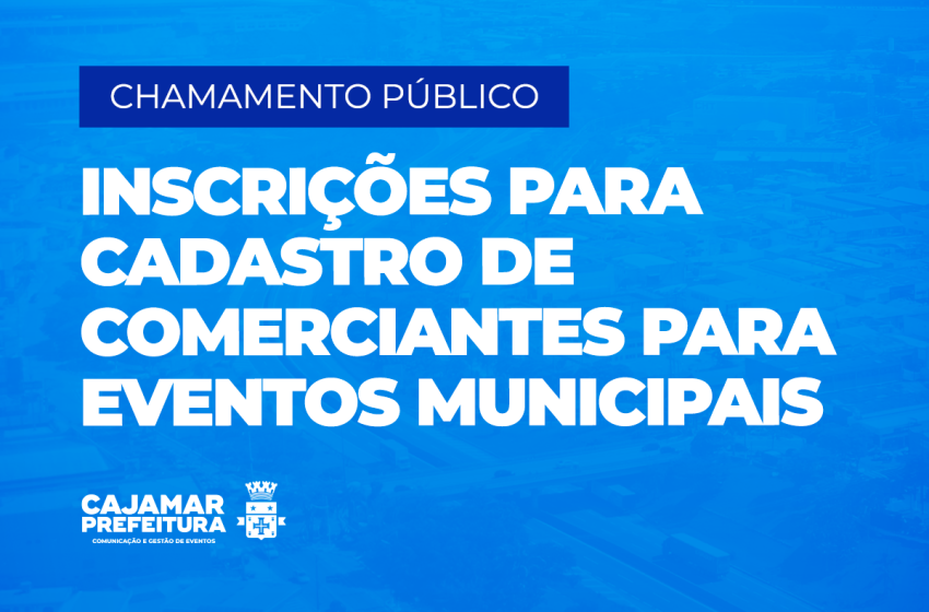  Cajamar disponibiliza cadastro de comerciantes para os eventos municipais