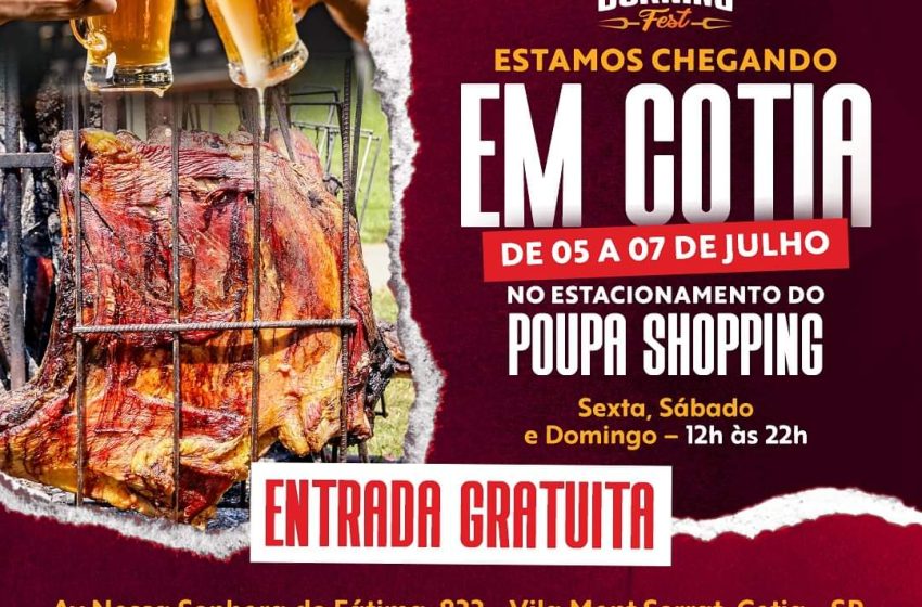  Burning Fest Batalha de Assadores em Cotia no Poupa Shopping de 05 a 07 de julho