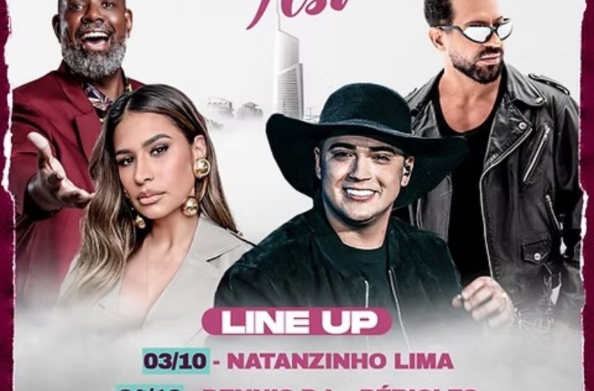 São Roque Fest 2025 acontece em outubro com Natanzinho Lima, DJ Dennis, Péricles e Simone Mendes