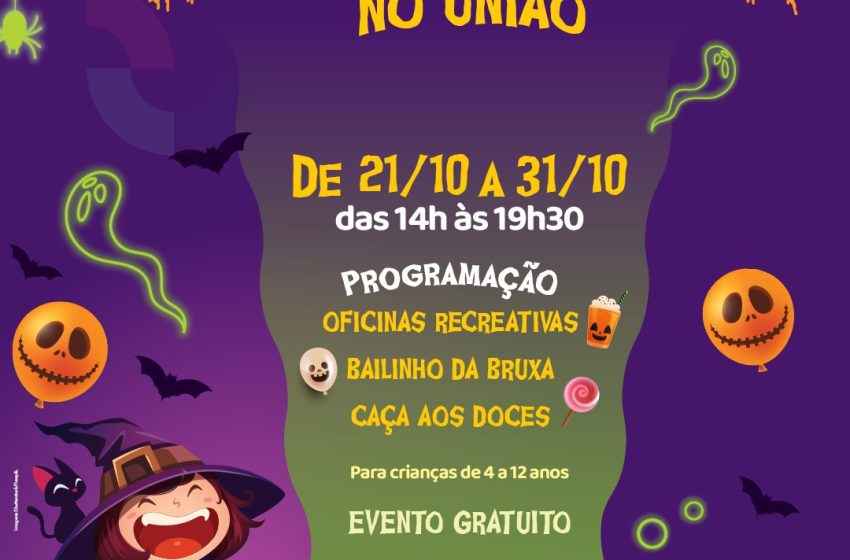  Shopping União terá “Bailinho da Bruxa”, com maquiagem de Halloween, caça aos doces e muita diversão
