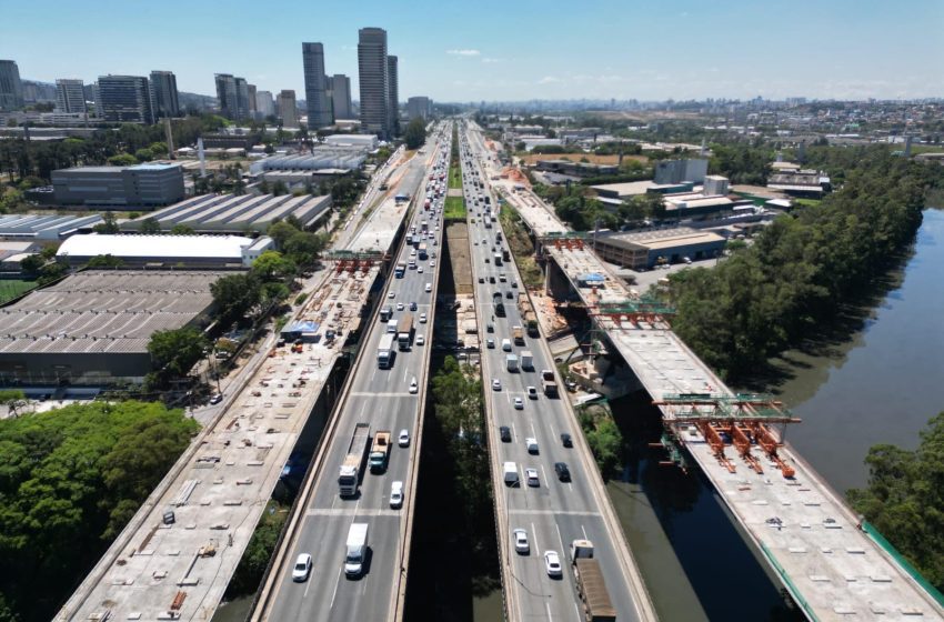  ViaOeste: Concretagem no sentido capital marca conclusão da estrutura da Ponte Guilherme de Almeida