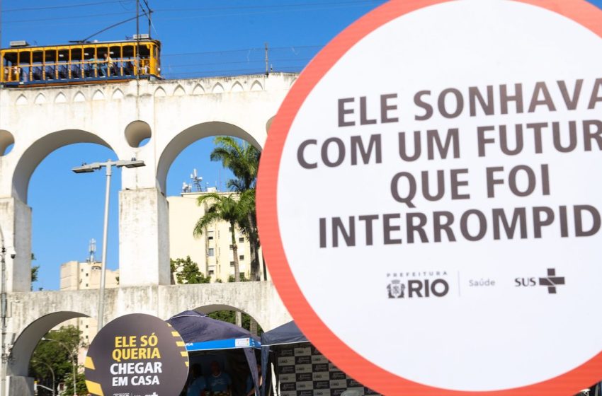  Rio faz ação de saúde para lembrar vítimas de acidentes de trânsito