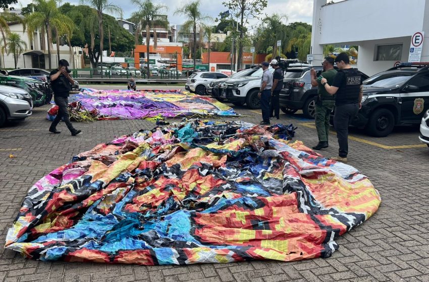 Balão de grande porte cai em parque infantil de jundiaí