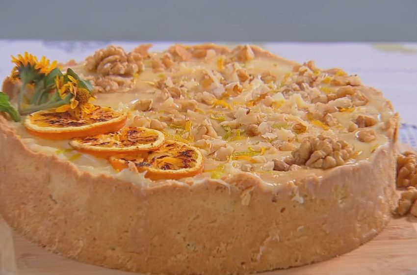  Descubra o sabor irresistível: torta de laranja, nozes e doce de leite