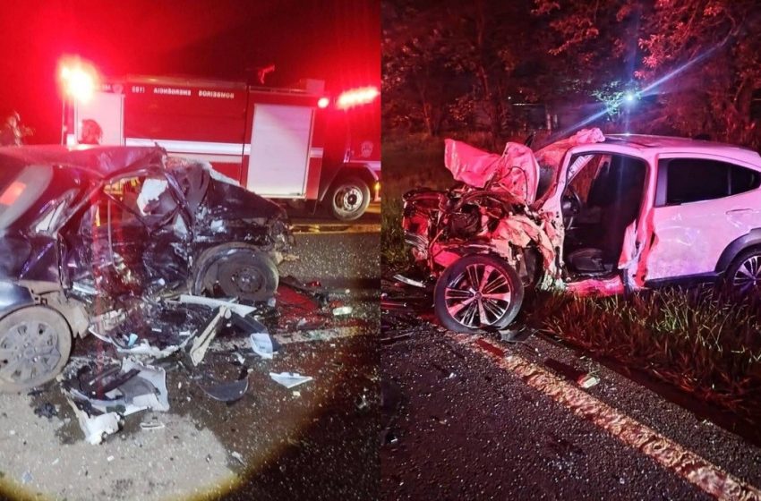 Batida frontal na SP-261 tira duas vidas e deixa três feridos em Lençóis Paulista-SP
