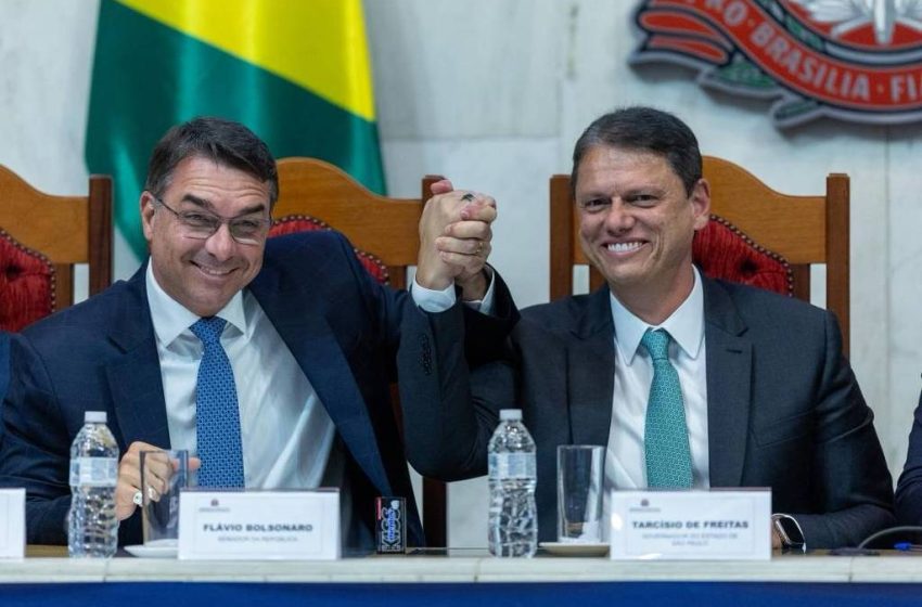  Tarcísio de Freitas reafirma lealdade a Bolsonaro e vê Flávio decisivo em