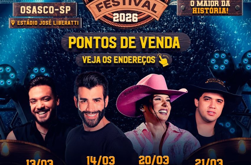  OZ Festival 2026 transforma Osasco na capital do sertanejo em março
