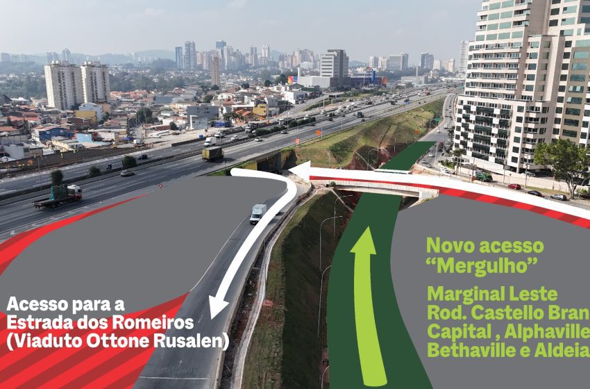  ViaOeste avança nas obras das marginais da Castello Branco e libera novo acesso no Trevo de Barueri