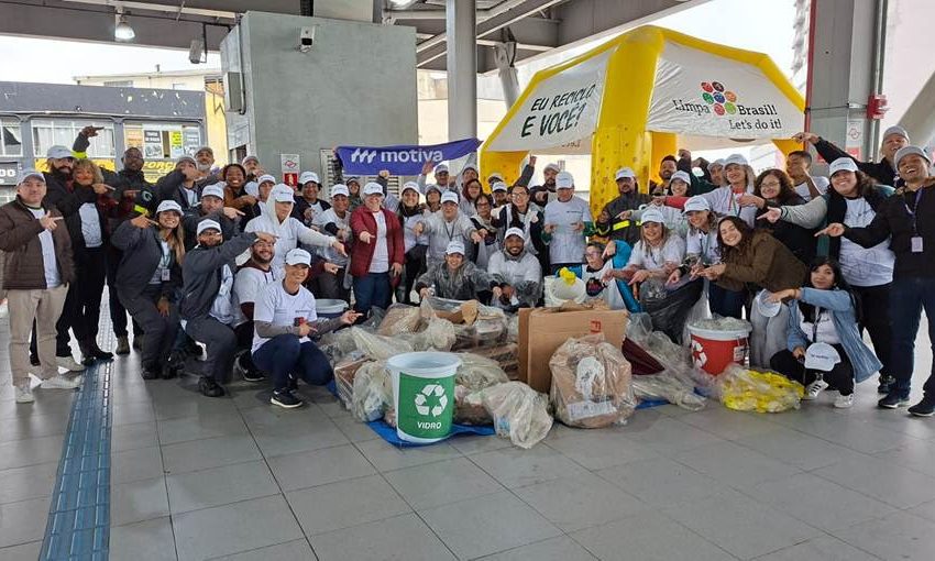 Mês do Meio Ambiente: Motiva coleta 38kg de materiais em mutirão de limpeza na região da Estação Osasco