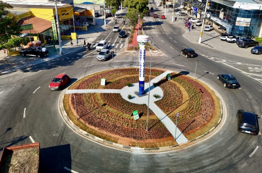  Cajamar conclui mais um paisagismo nas rotatórias da cidade