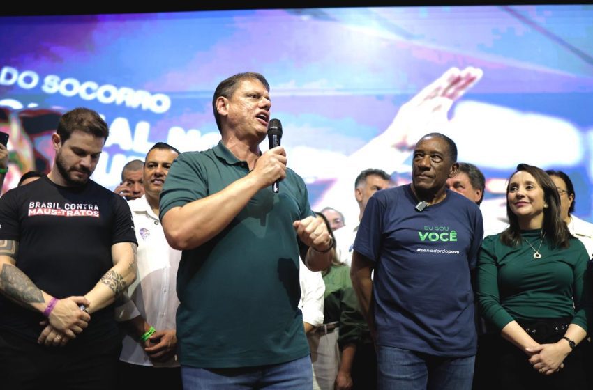  Tarcísio de Freitas participa de convenção estadual do Podemos que confirma apoio à sua reeleição