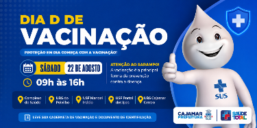  Dia D de Vacinação reforça proteção e atualização da caderneta vacinal, inclusive o Sarampo