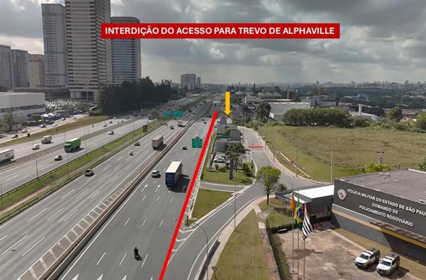  Acesso a Alphaville terá interdição temporária durante obras noturnas