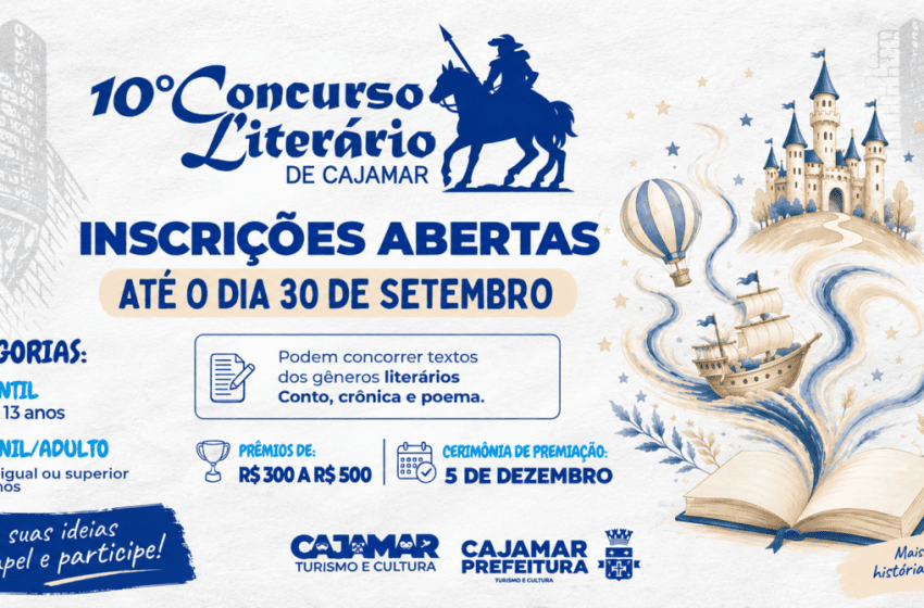  Cajamar abre inscrições para concurso literário
