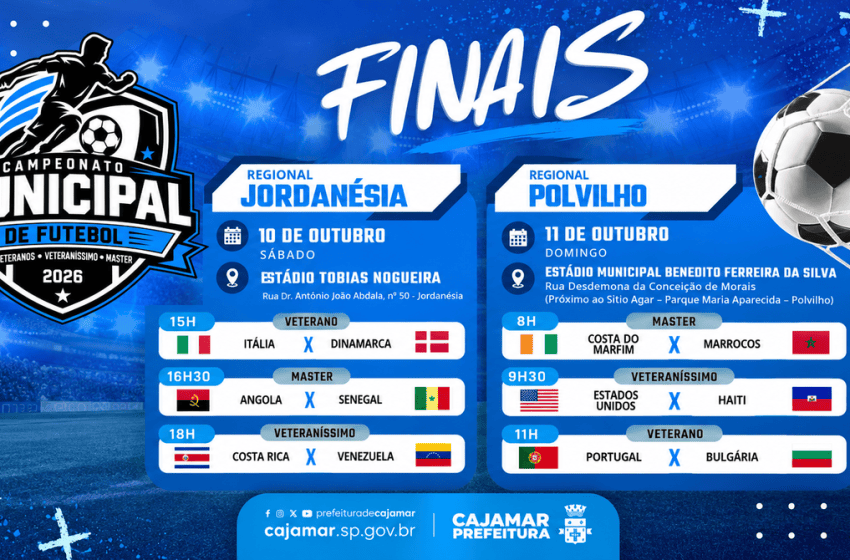  Cajamar realiza finais do Campeonato Municipal de Veterano, Veteraníssimo e Master