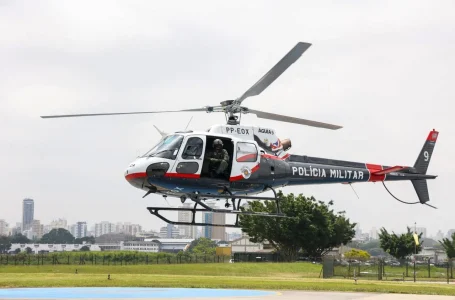 Helicoptero Águia 9 da Polícia Militar de São Paulo. Foto: Divulgação/Governo de São Paulo